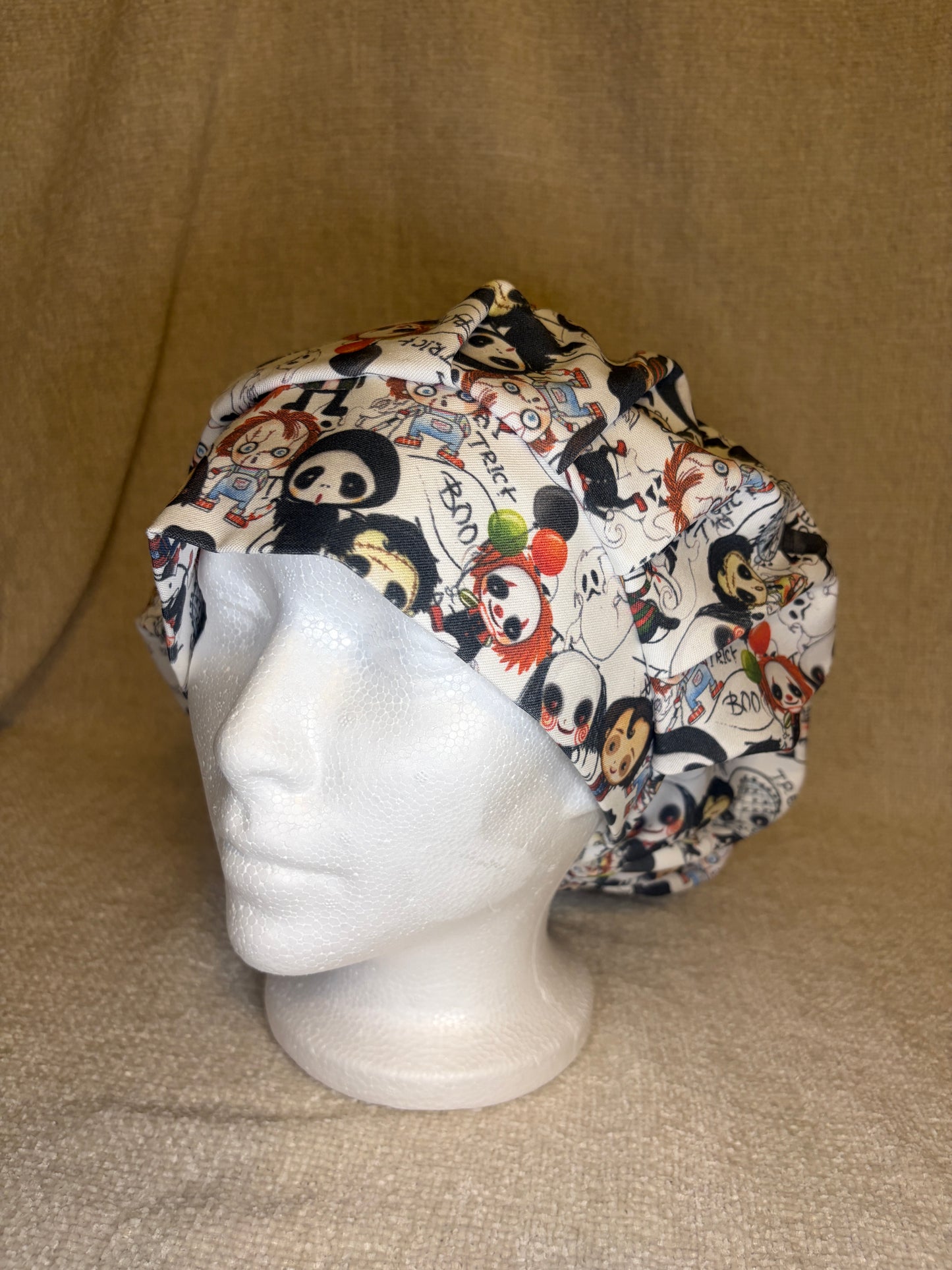 Horror Icon Crew Scrub Cap – Bouffant Style | Capsential Select