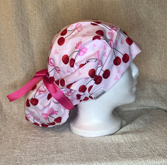 Bouffant/Ponytail: Valentine's Cherries