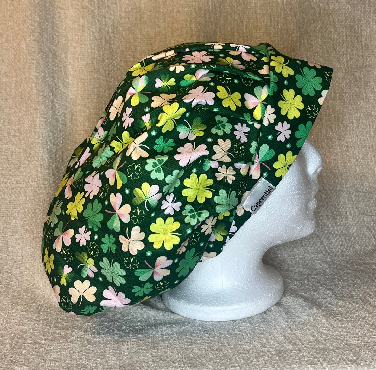 Bouffant/Ponytail: Pink Shamrock