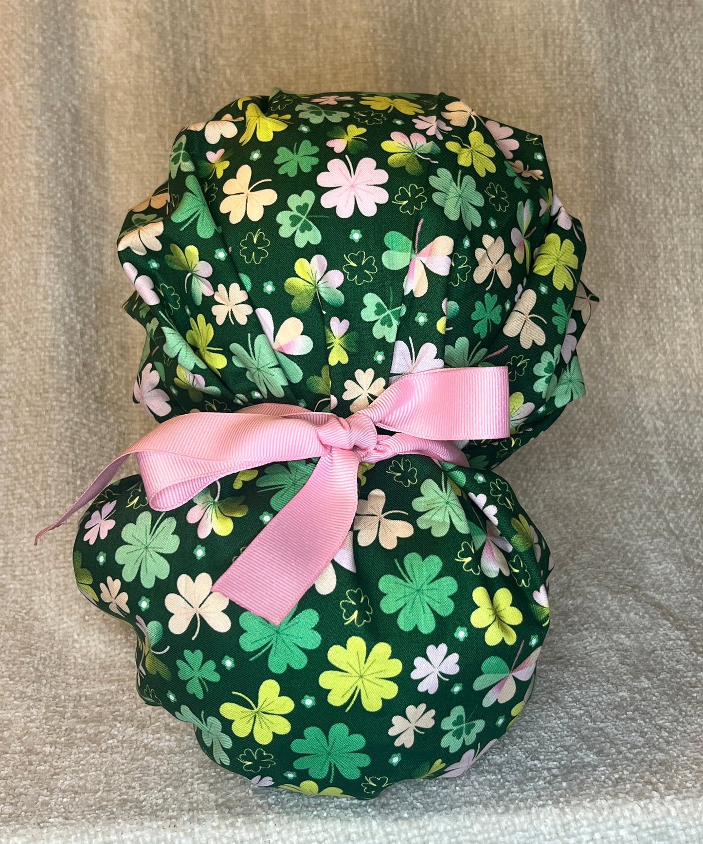 Bouffant/Ponytail: Pink Shamrock