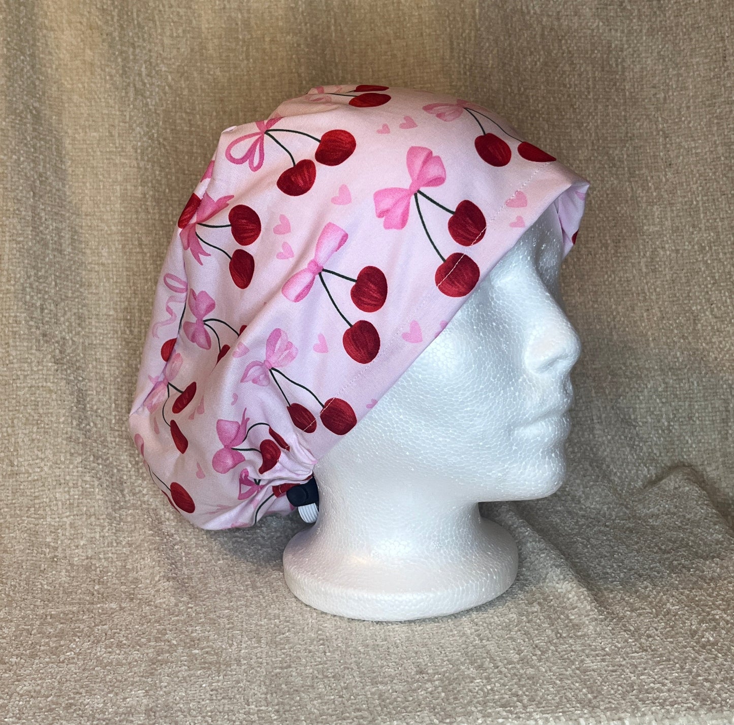 Valentine Cherries Euro Scrub Cap