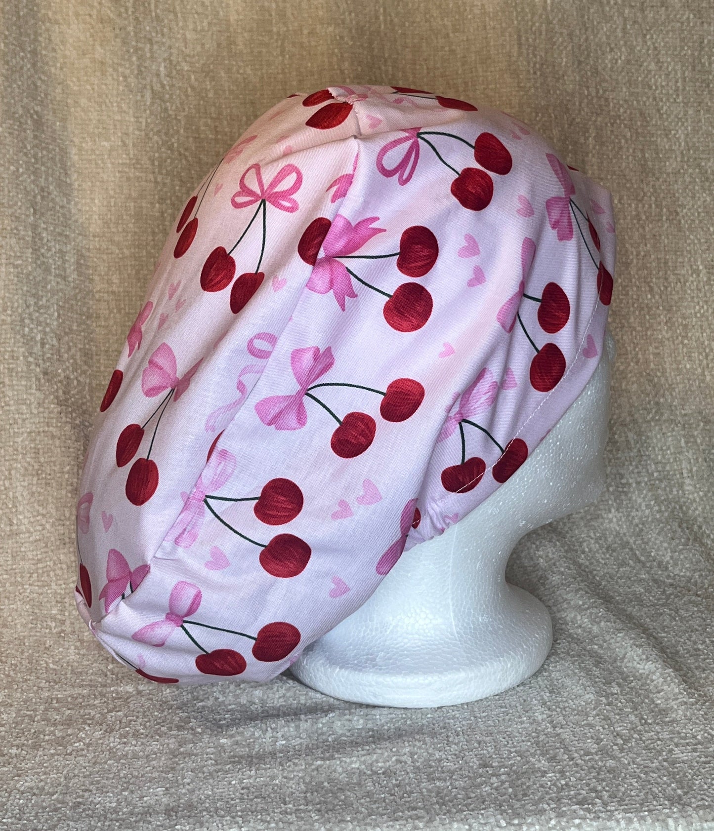 Valentine Cherries Euro Scrub Cap