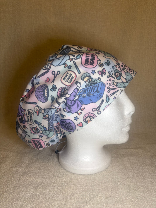 CST Funny Goose Scrub Cap | "Don't Touch the Sterile Field" Surgical Comic Print | Euro Scrub Hat