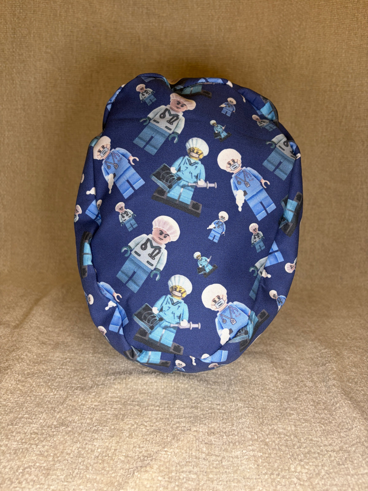 Lego Surgeon Scrub Cap | Navy Building Block Minifigure Print | Euro Scrub Hat