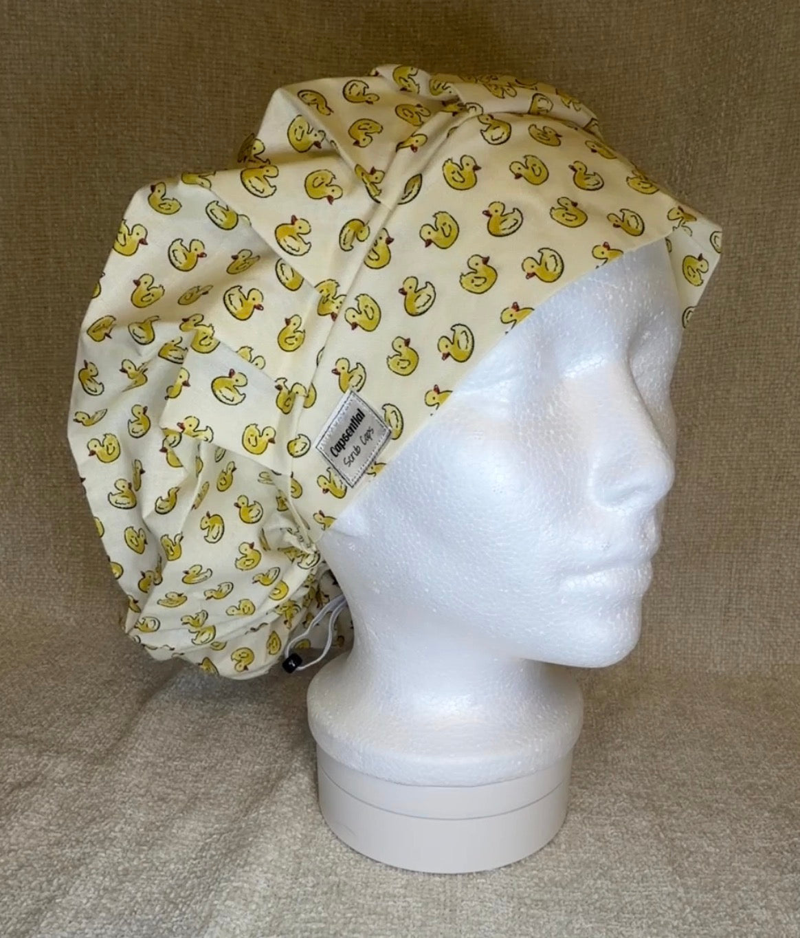Rubber Duck Print Bouffant Scrub Cap | Capsential Scrub Caps