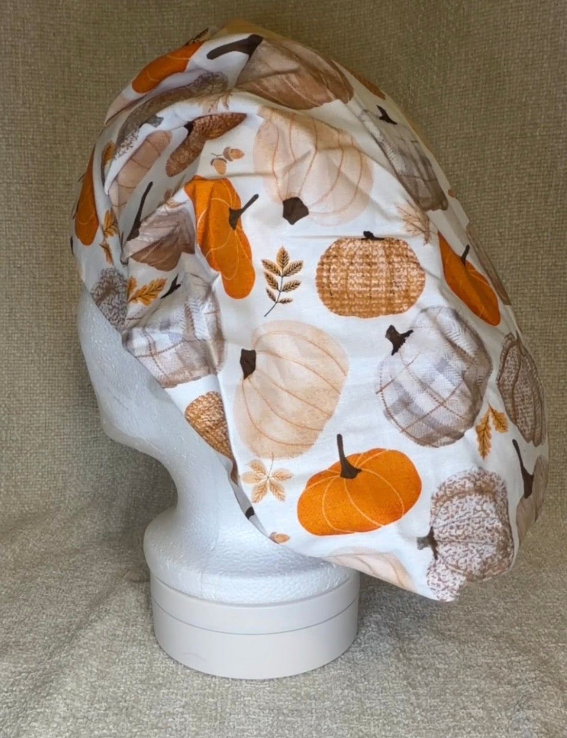 Cozy Pumpkin Patch Bouffant Scrub Cap | Capsential Scrub Caps