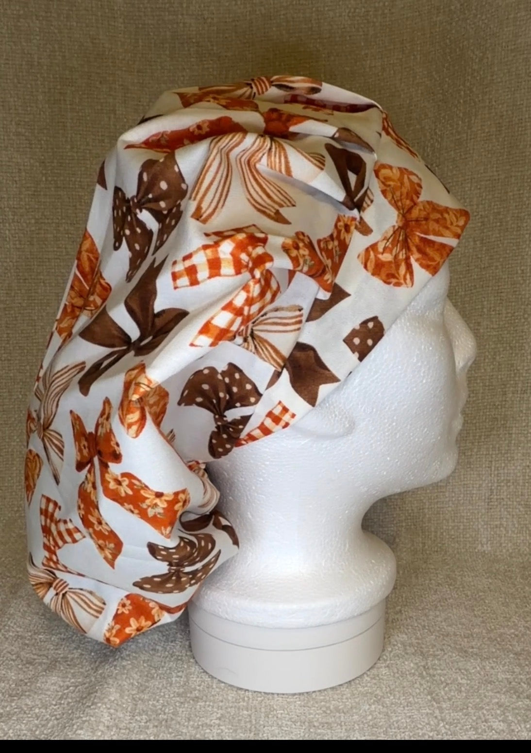 Rustic Bow  Bouffant Scrub Cap | Capsential Scrub Caps
