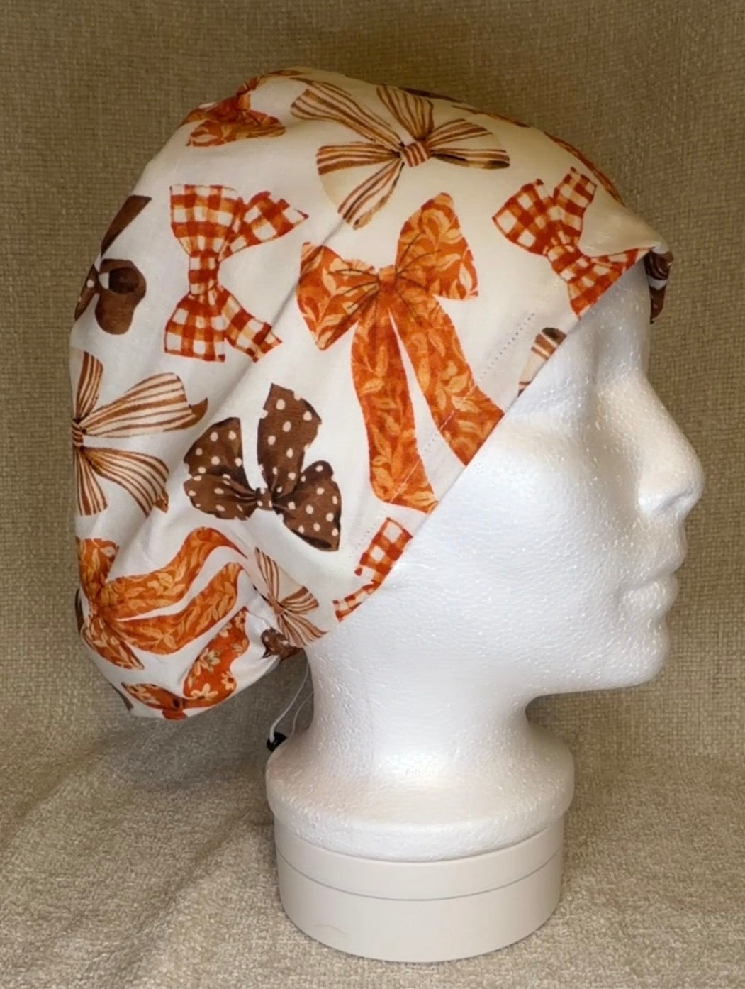 Rustic Bow Euro Scrub Cap | Euro Style | Capsential Scrub Caps