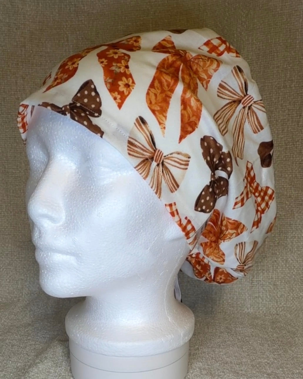 Rustic Bow Euro Scrub Cap | Euro Style | Capsential Scrub Caps