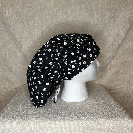 Bouffant/Ponytail: Mini Skulls
