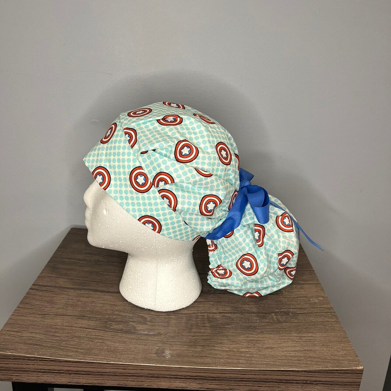 Bouffant/Ponytail: Captain America
