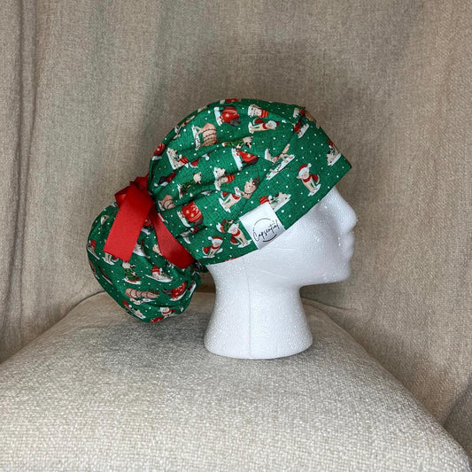 Bouffant/Ponytail: Christmas Pigs