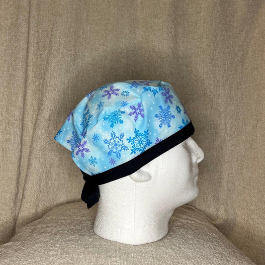 Tie: Blue Snowflakes